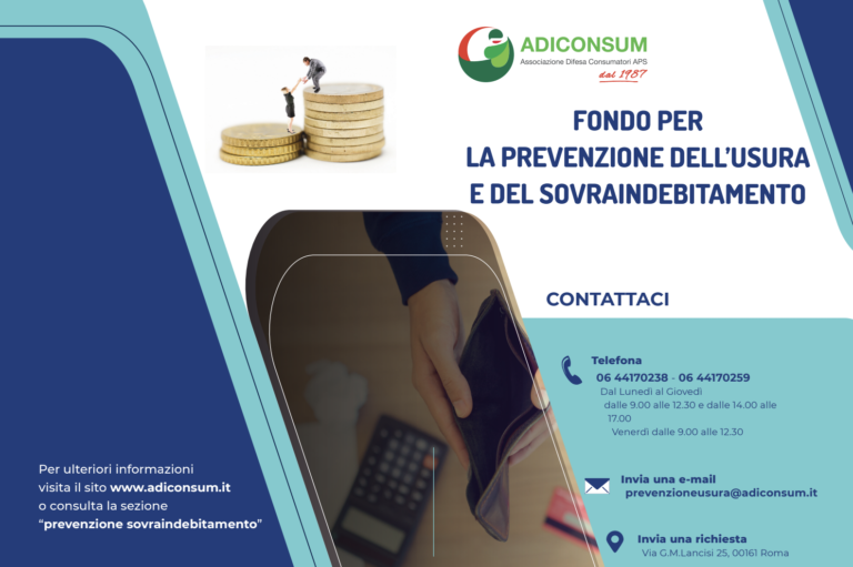 Read more about the article Fondo per la Prevenzione dell’Usura e del Sovraindebitamento